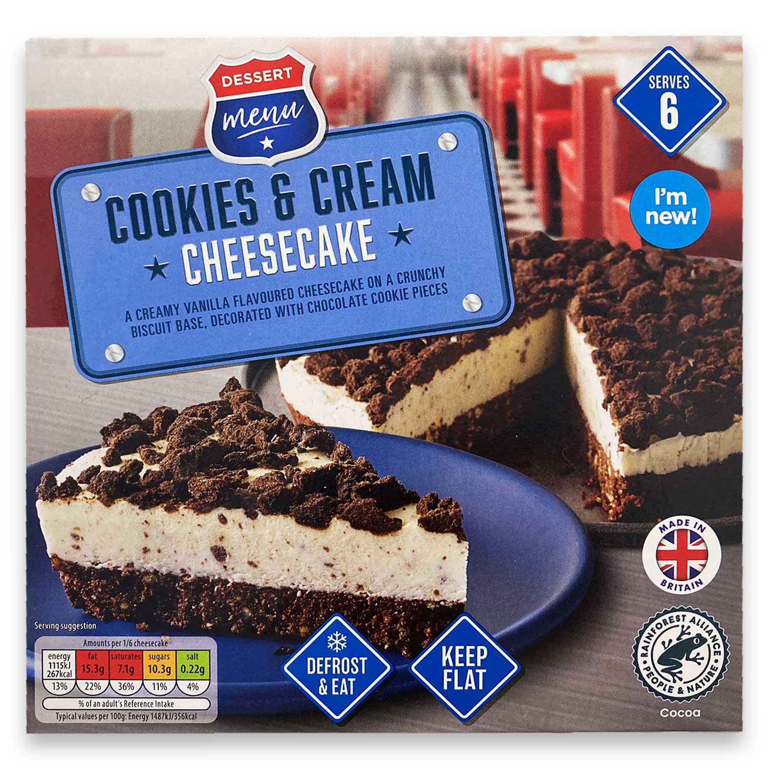 Dessert Menu Cookies & Cream Cheesecake 450g ALDI